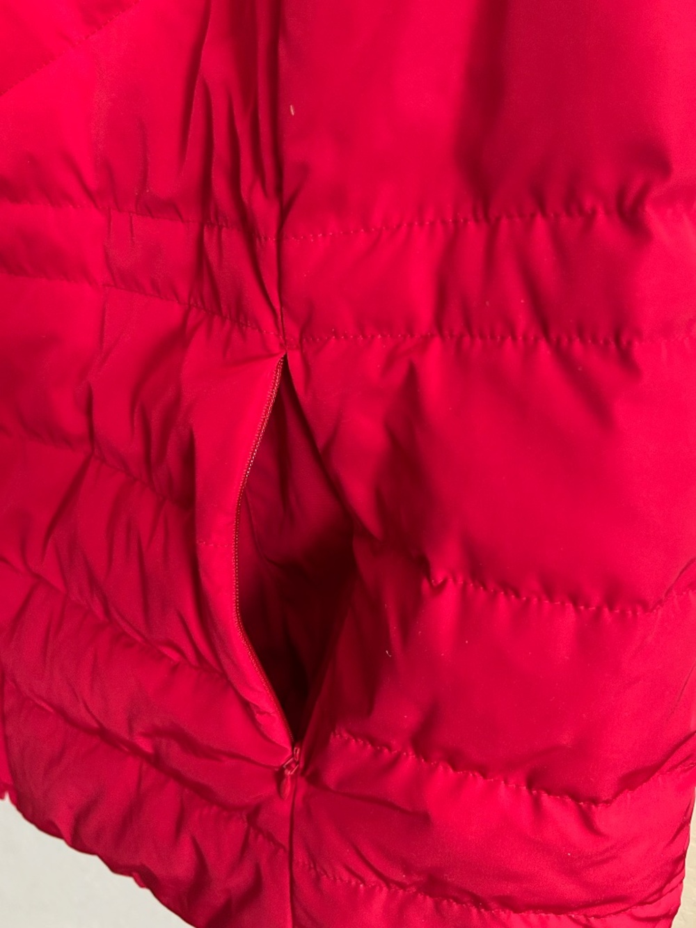 Talbots Faux Fur Collar Down Puffer Vest In Red Size 2XL NWT Full Zipper - Picture 7 of 11